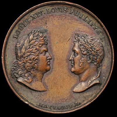 修遠堂世界钱币第106期，请看参拍说明 -  1837年法国凡尔赛历史博物馆落成纪念铜章，25.50mm，9.37g