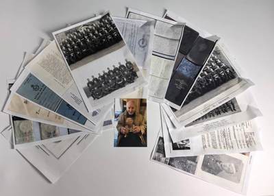 小驴勋章奖章收藏3月7日周六晚六点拍卖（珍爱和平，收藏战争，铭记历史，勿忘国耻，忠党爱国。有偿代拍，送拍规则在简介最后，参拍须阅读规则后再参拍，关系到运费包装发货时效真假辨别等关键信息，拍卖时不再发原图，看大图店主微信码在拍卖店铺介绍里） - 二战皇家空军上尉套：皇家空军I.W.J．罗伯逊 空军上尉手捧伊丽莎白相框的照片和A4彩印的其遗物归总