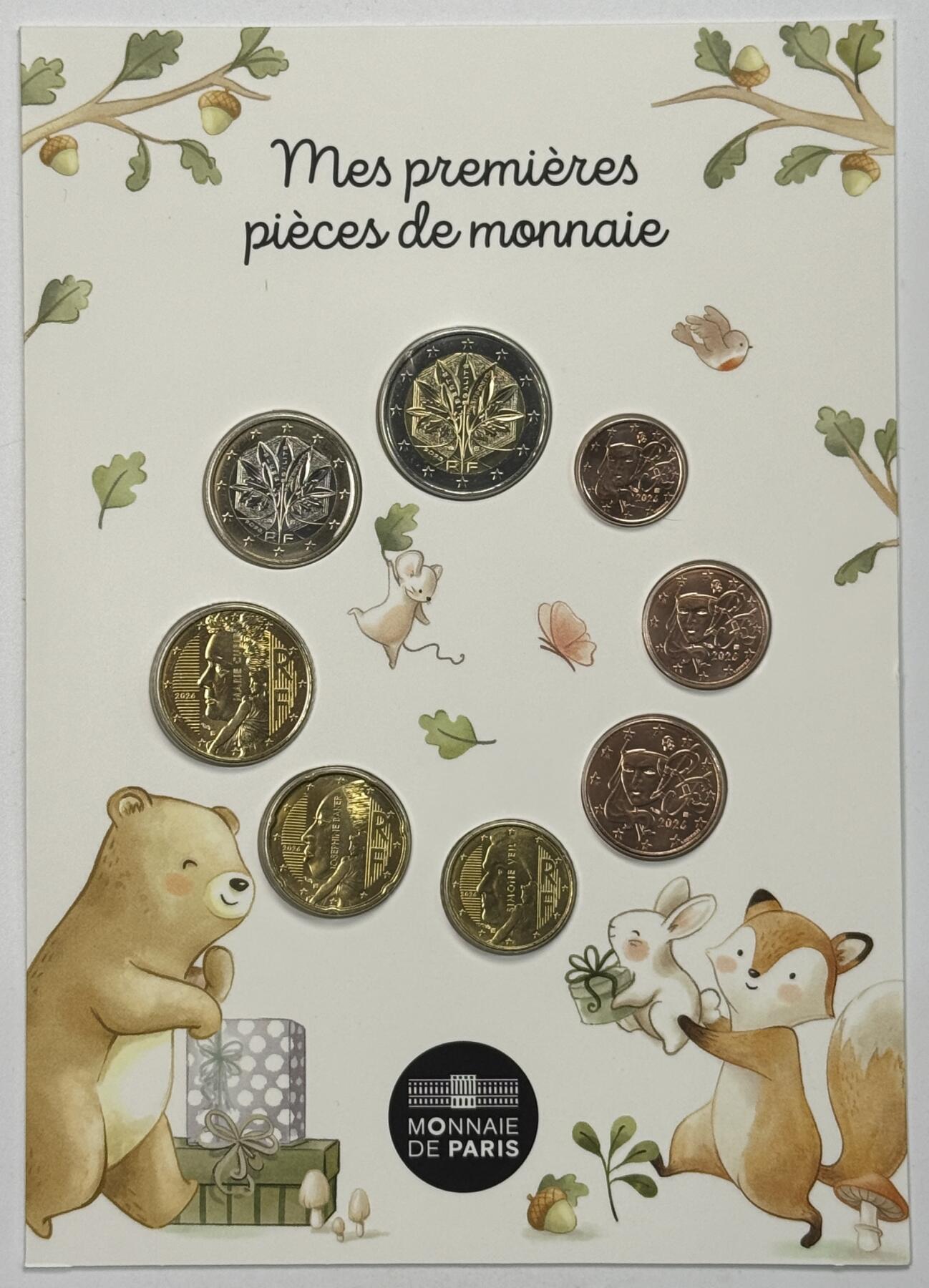 S&S Numismatic世界钱币-拍卖 第121期  法国2025年 全新改版（第3版本） 8枚欧元套币官方卡币