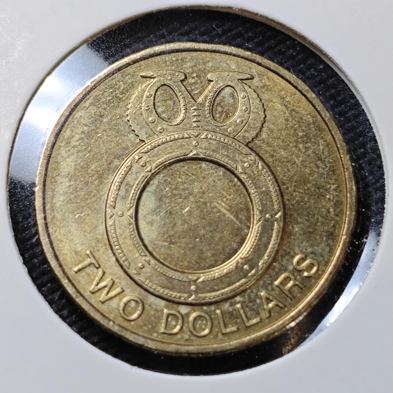 KK钱币收藏小铺   第401期 2月预留时间 周末发货  2012所罗门群岛2元