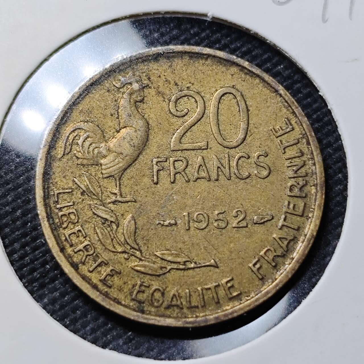 KK钱币收藏小铺   第401期 2月预留时间 周末发货  法国20法郎