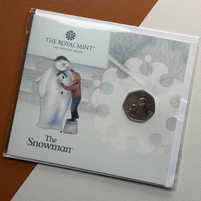 ＜星葵🌻钱币社＞硬币场·第71期·3月10日发货 - 英国2021年雪人卡装50便士纪念币