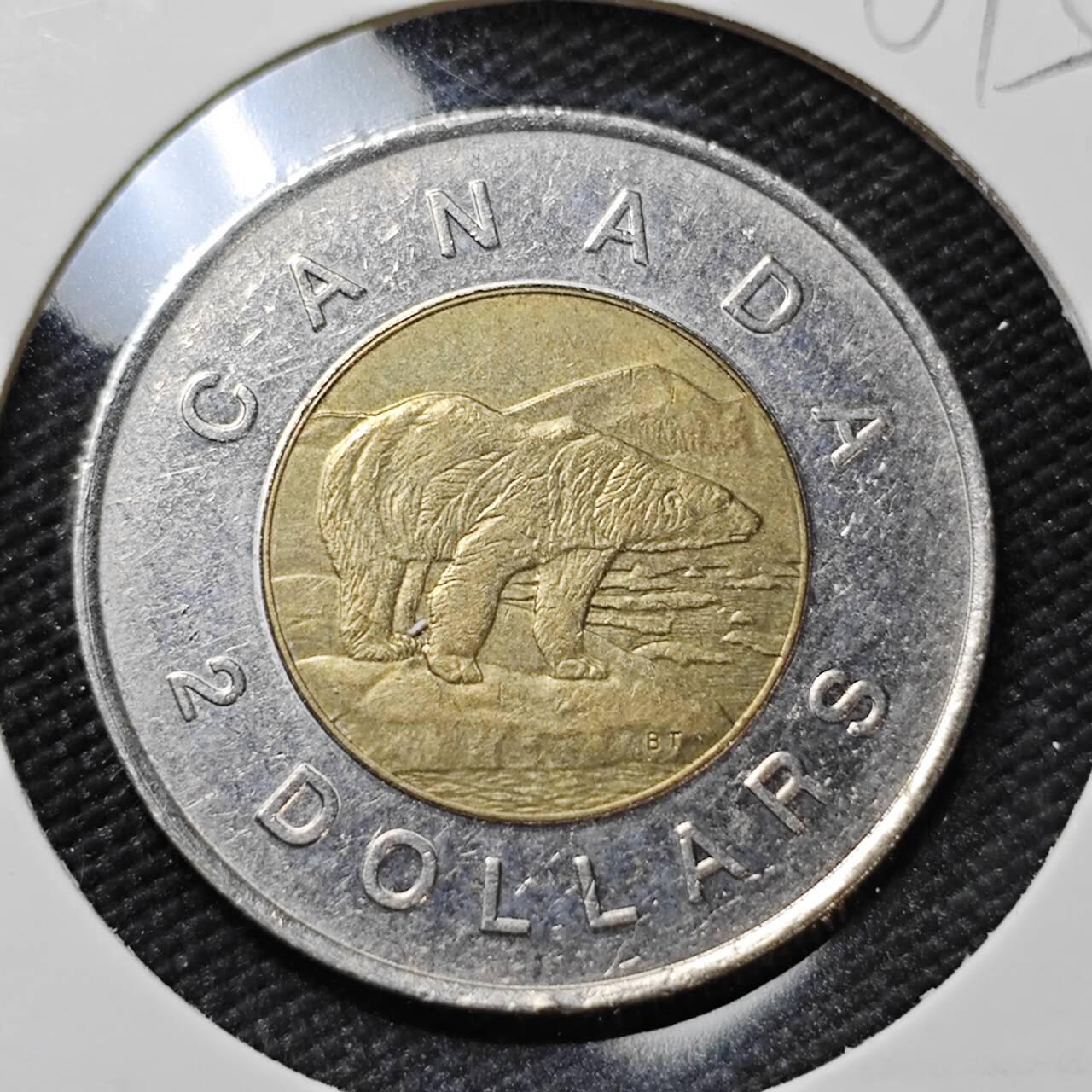 KK钱币收藏小铺   第401期 2月预留时间 周末发货  加拿大2元