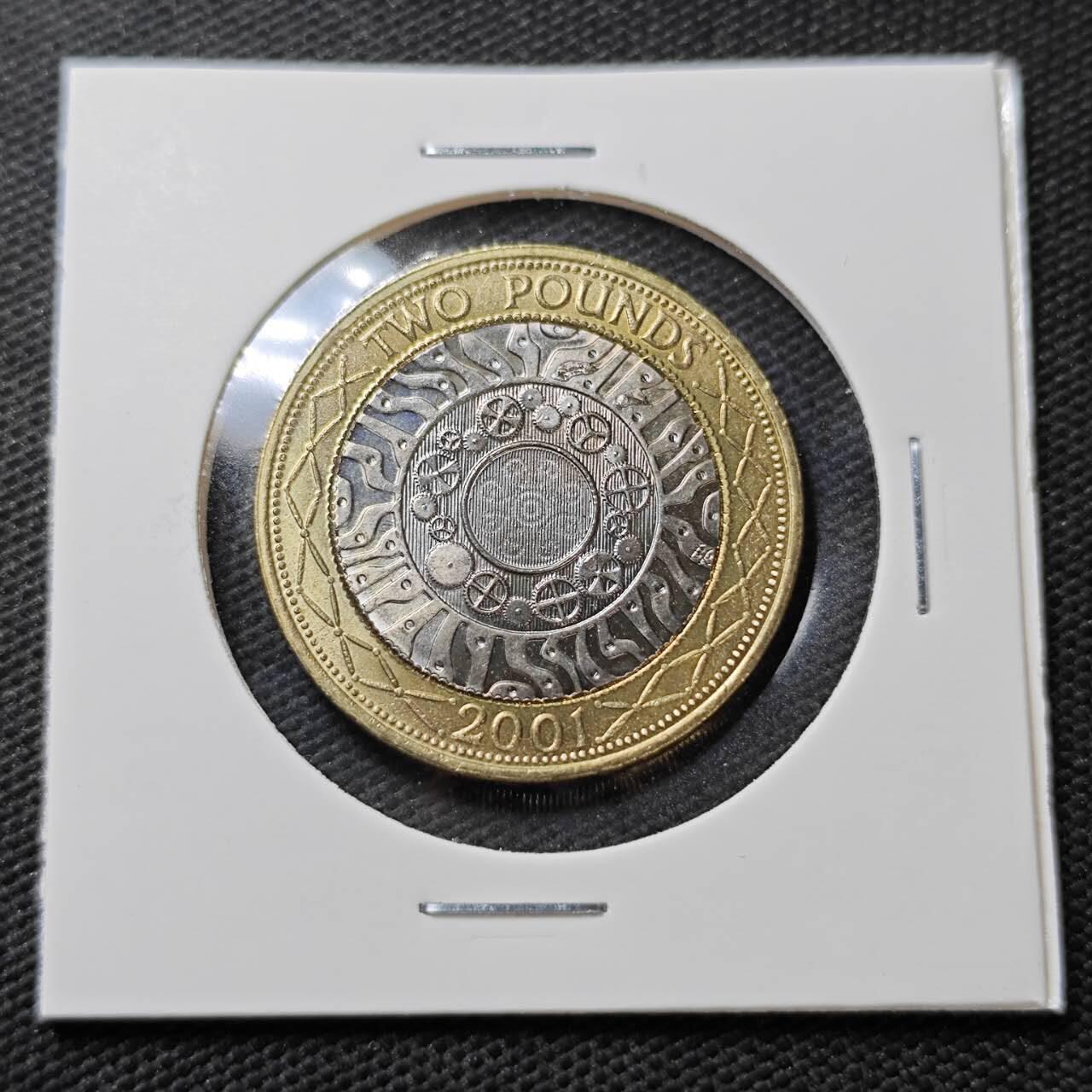 KK钱币收藏小铺  第396期  2月预留时间 周末发货  2001英国2镑 好品