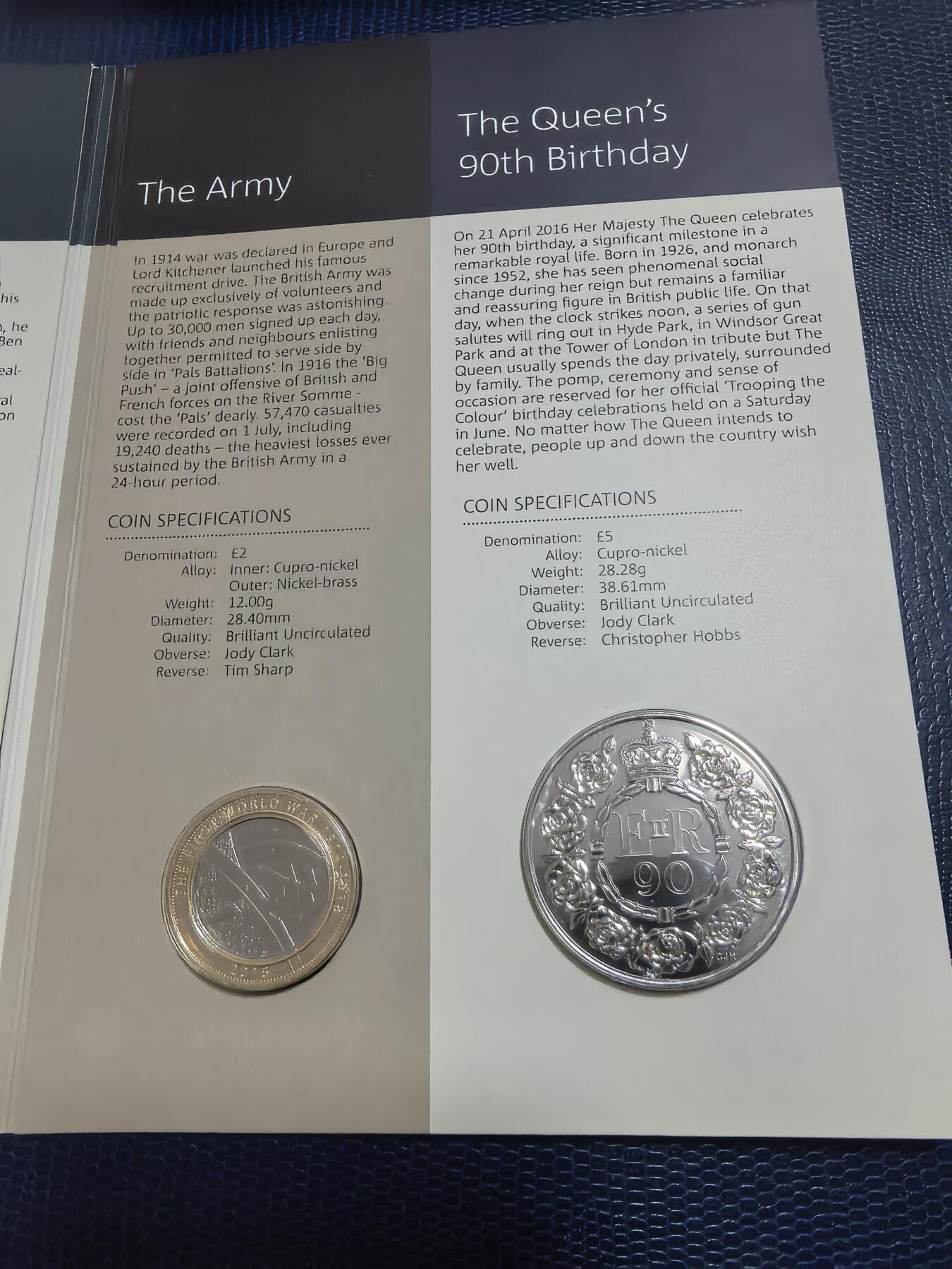 长老汇马年精选第七场拍卖 2016英国16枚普制套币卡装，含少见的莎士比亚币3枚