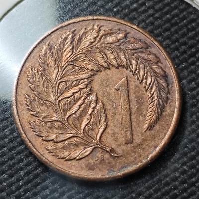 KK钱币收藏小铺   第401期 2月预留时间 周末发货 -  1965新西兰1元铜币 浅雕版 加拿大代铸