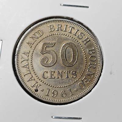 KK钱币收藏小铺   第401期 2月预留时间 周末发货 -  1961英属马来亚50分
