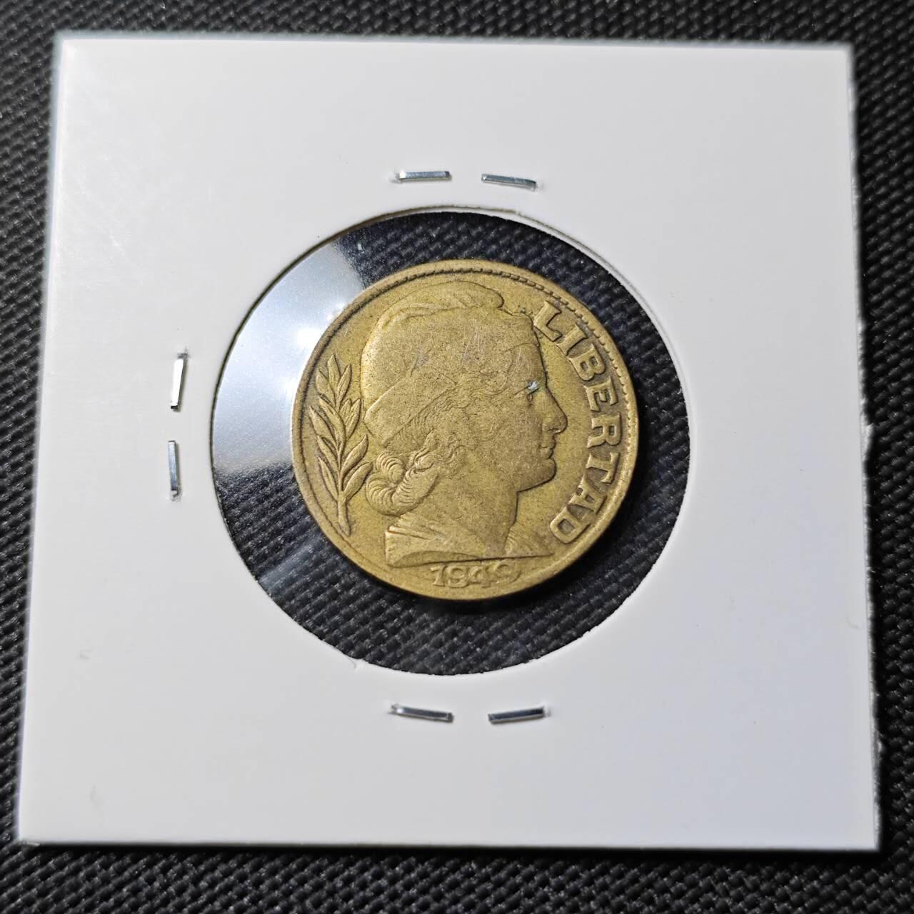 KK钱币收藏小铺   第402期 2月预留时间 周末发货  1949阿根廷20分铜币