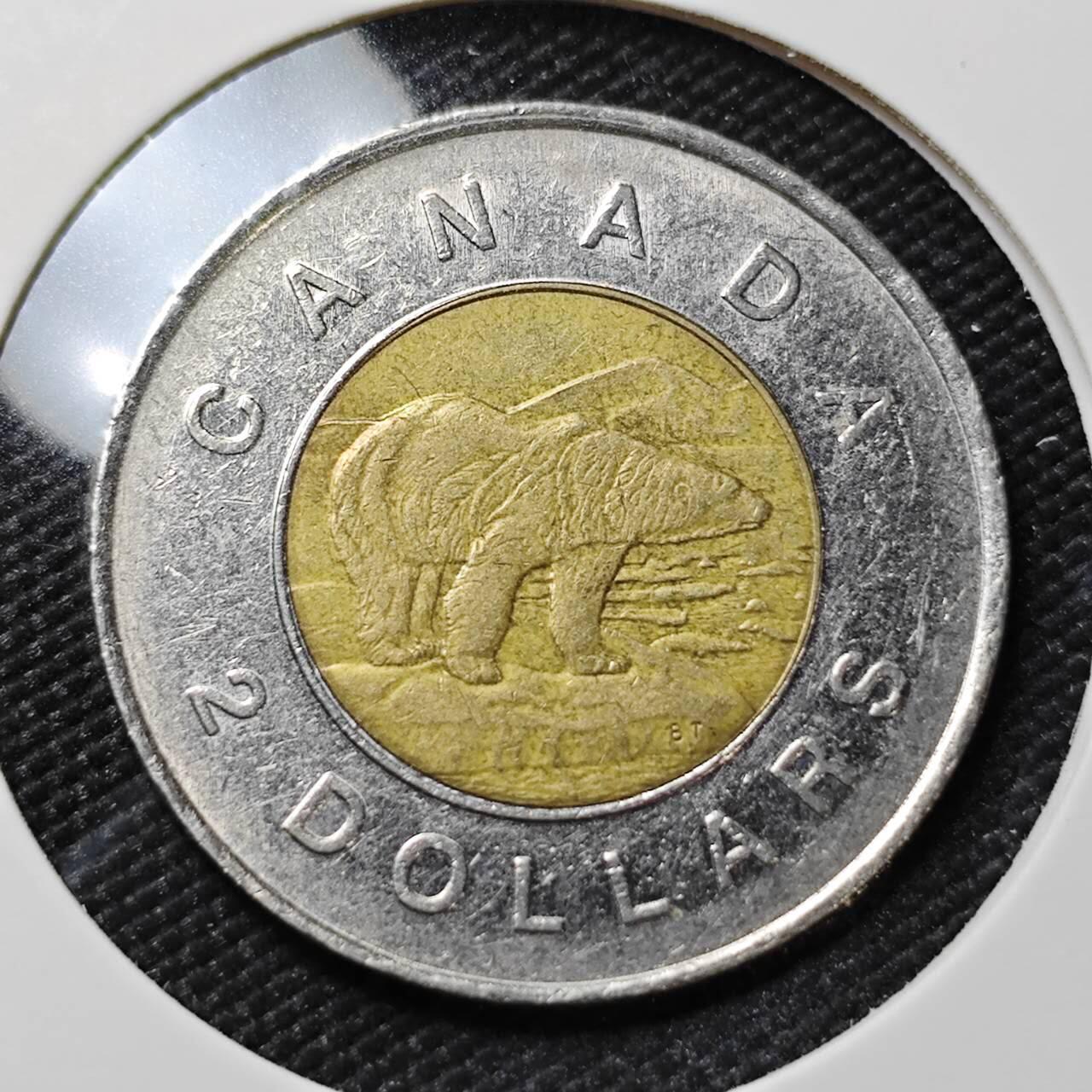 KK钱币收藏小铺   第401期 2月预留时间 周末发货  加拿大2元