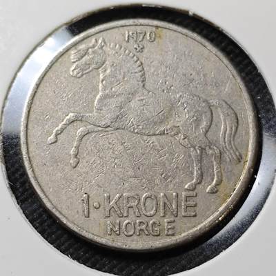 KK钱币收藏小铺   第401期 2月预留时间 周末发货 -  挪威1克朗 马