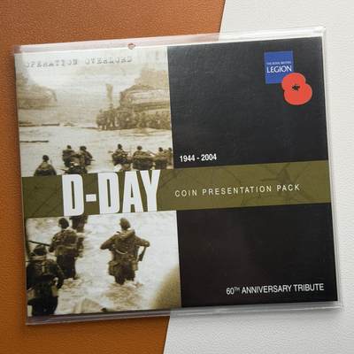 ＜星葵🌻钱币社＞硬币场·第71期·3月10日发货 - 直布罗陀2004年诺曼底登陆60周年卡装1克朗彩色纪念币