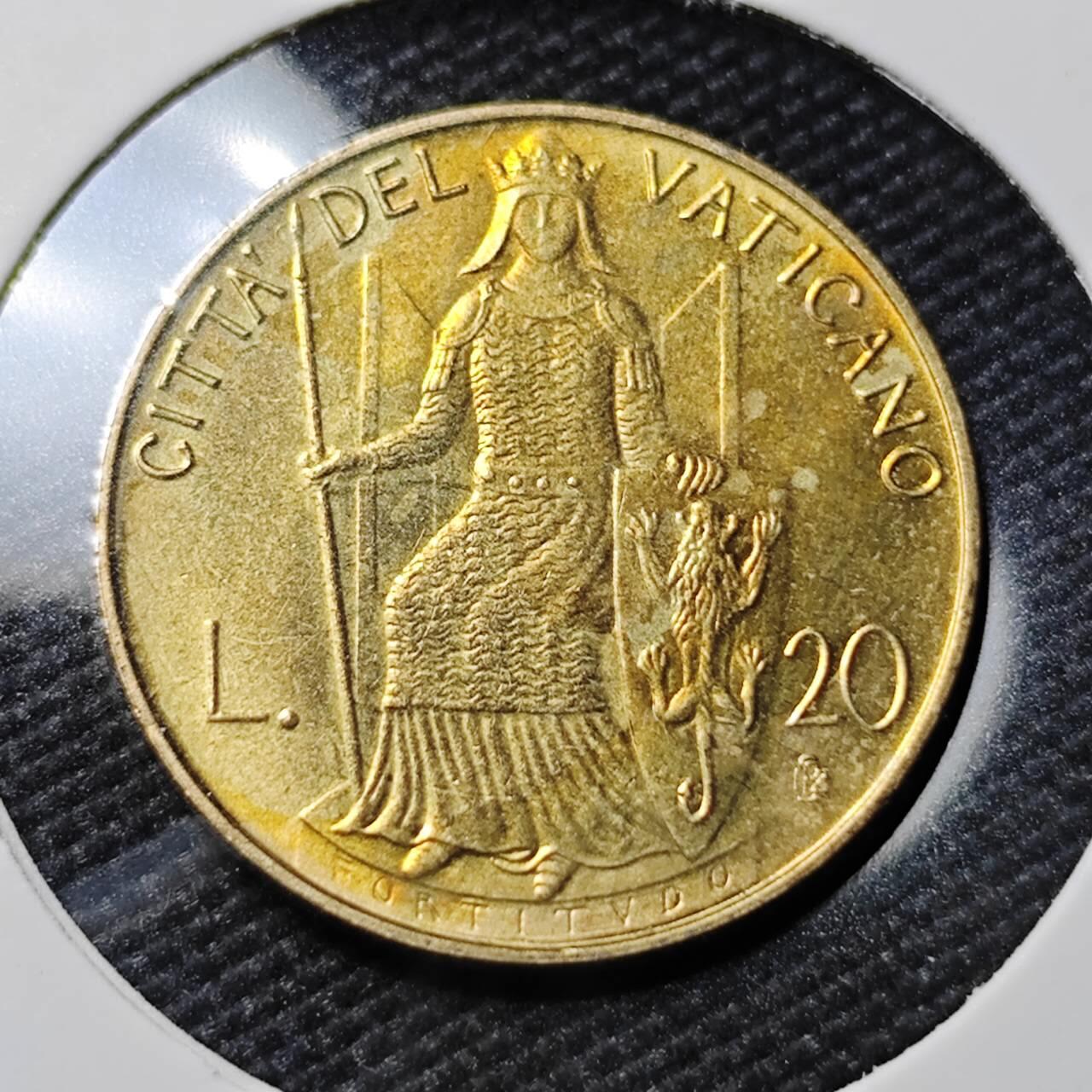 KK钱币收藏小铺   第402期 2月预留时间 周末发货  梵蒂冈20里拉