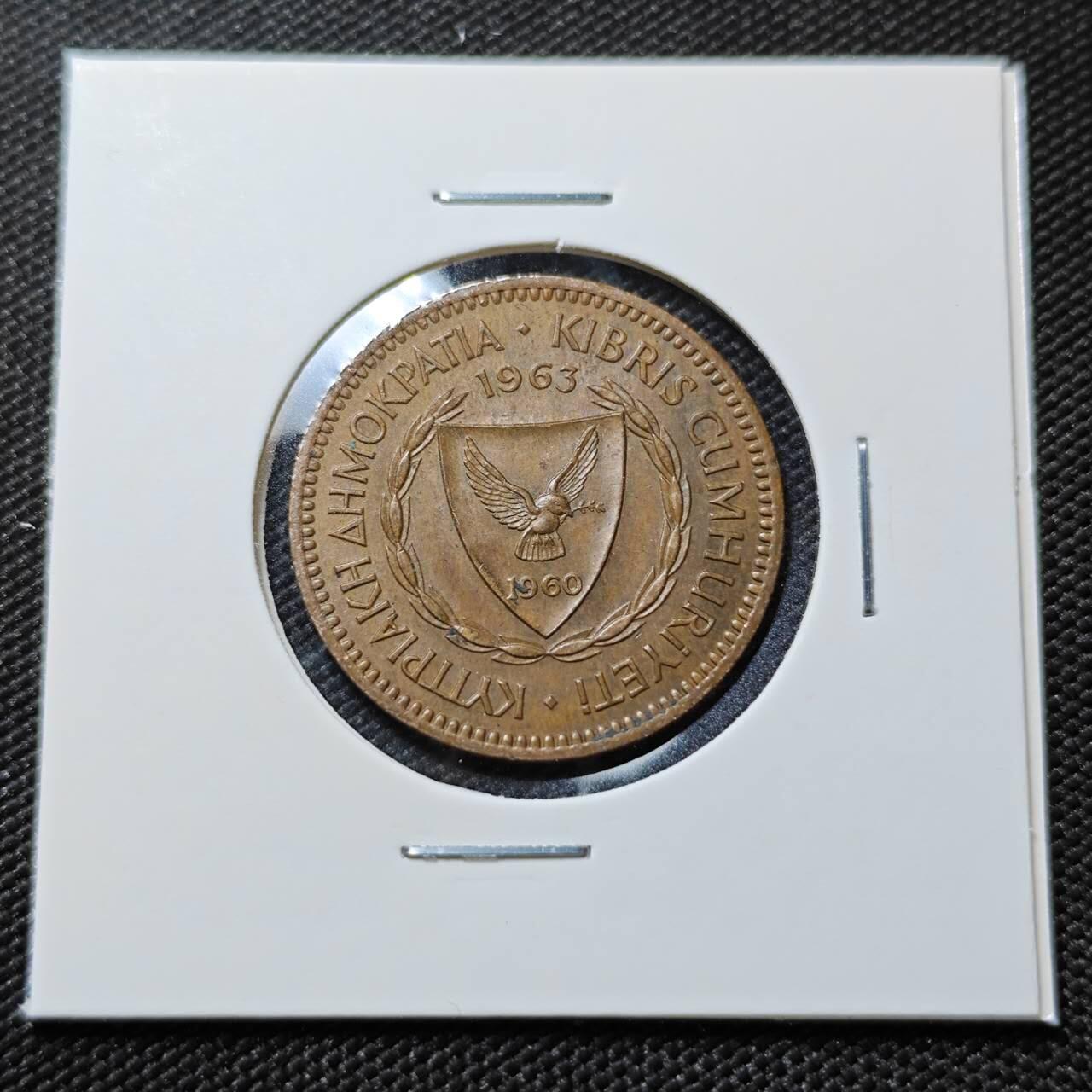 KK钱币收藏小铺   第401期 2月预留时间 周末发货  塞浦路斯5分铜币 