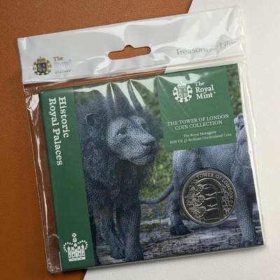 ＜星葵🌻钱币社＞硬币场·第71期·3月10日发货 - 〈发行量13996〉英国2020年伦敦塔·皇家动物园卡装5镑克朗型纪念币