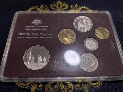 长老汇马年精选第七场拍卖 - 2005澳大利亚6枚精制套币，无盒
