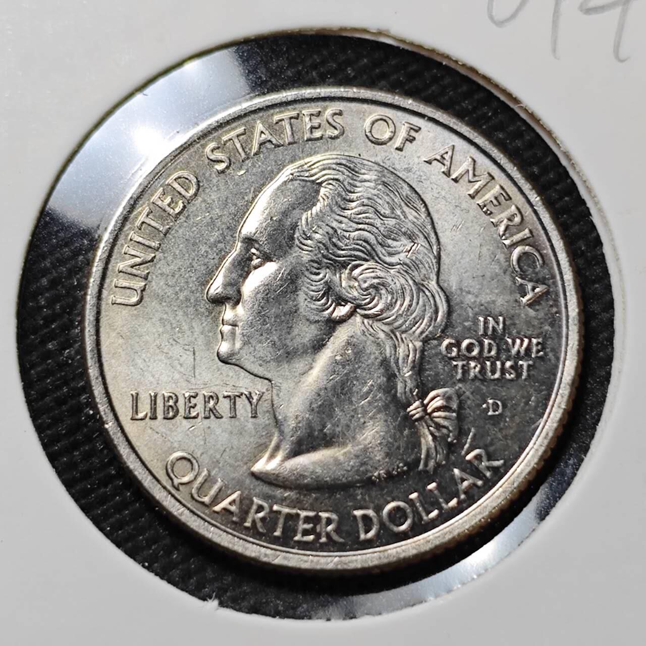 KK钱币收藏小铺   第401期 2月预留时间 周末发货  美国25分纪念币 好品