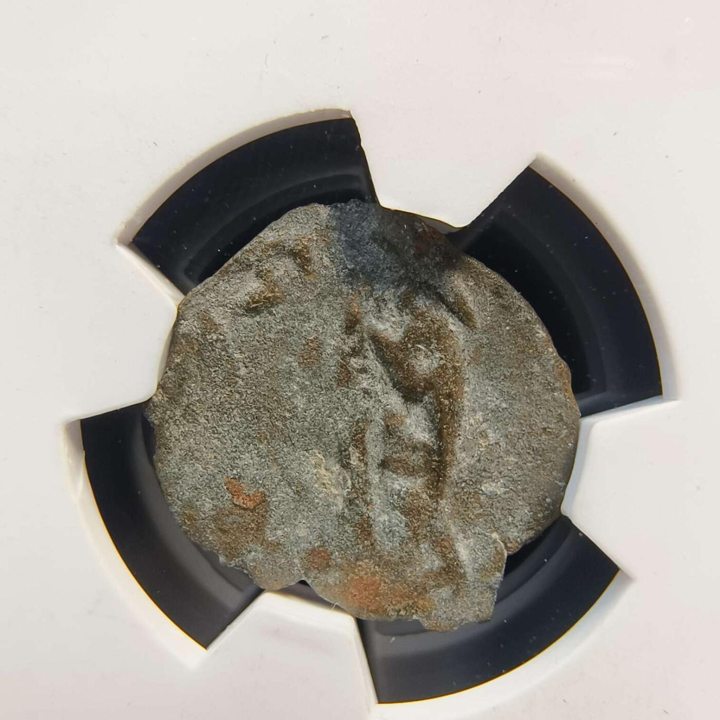 七河·世界世界币章杂件小拍（总第40期） （9）k670 大唐西域粟特币 昭武九姓·石国 索查克王铜币 华夏评级VF30