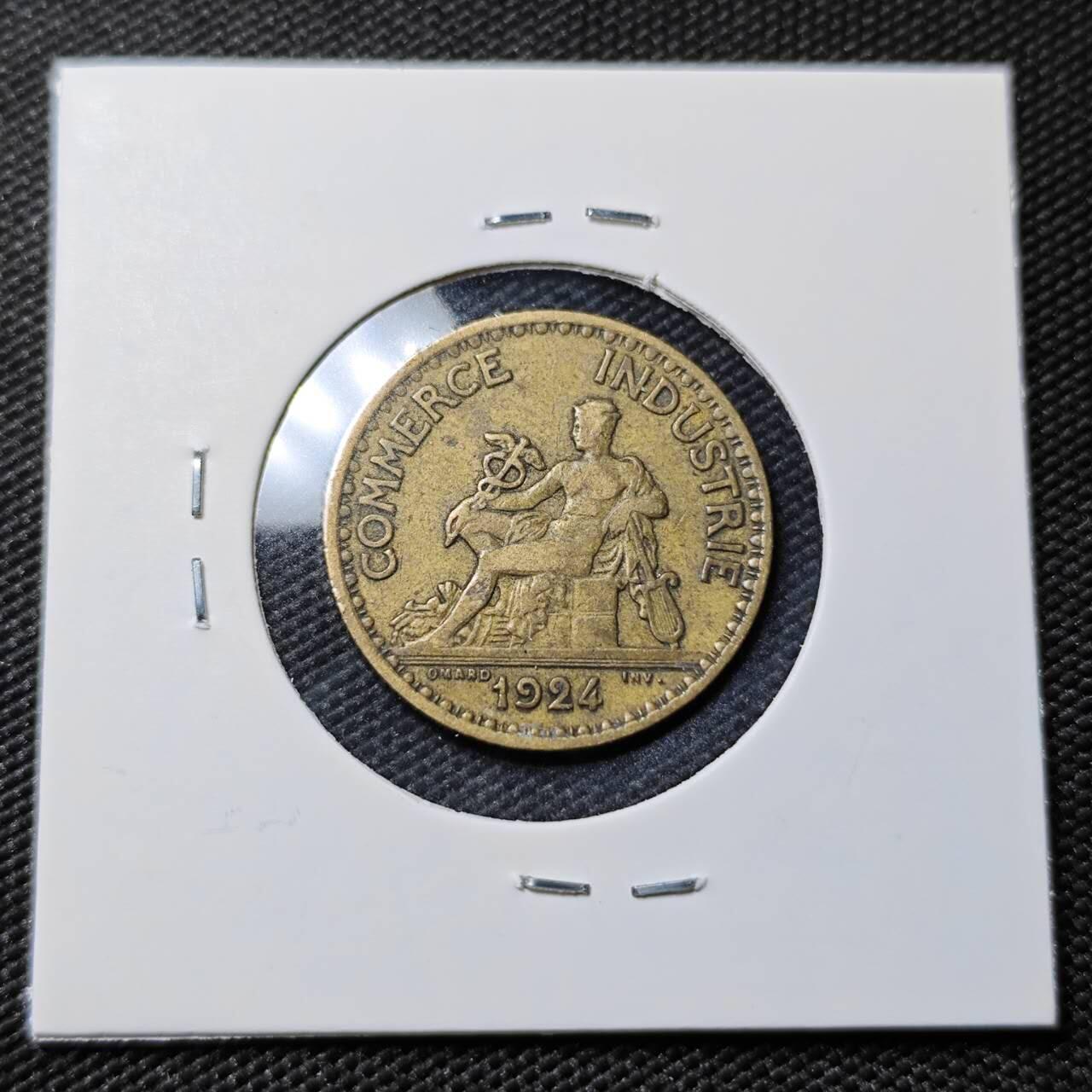 KK钱币收藏小铺   第402期 2月预留时间 周末发货  1924法国1法郎