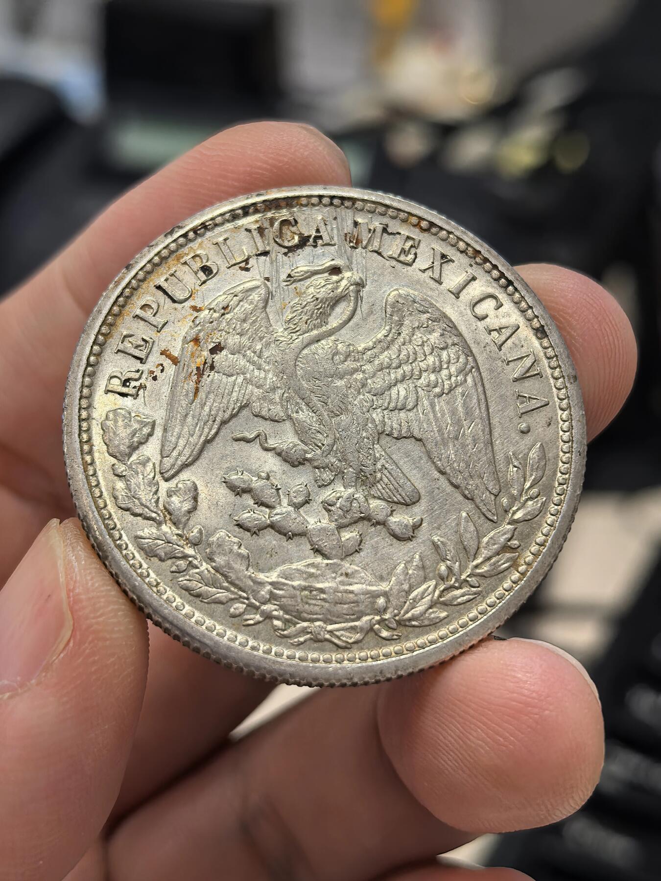 博洋堂世界钱币拍卖第163期（全场包邮） 原光墨西哥1898年MO AM版直边鹰洋