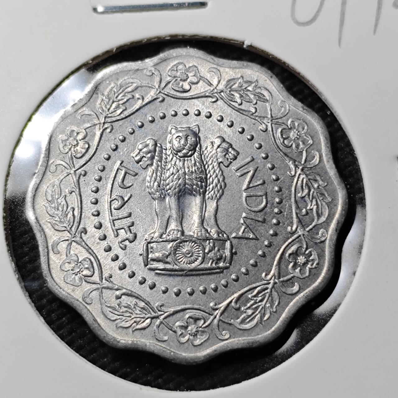 KK钱币收藏小铺   第401期 2月预留时间 周末发货 1975印度10派沙 好品 