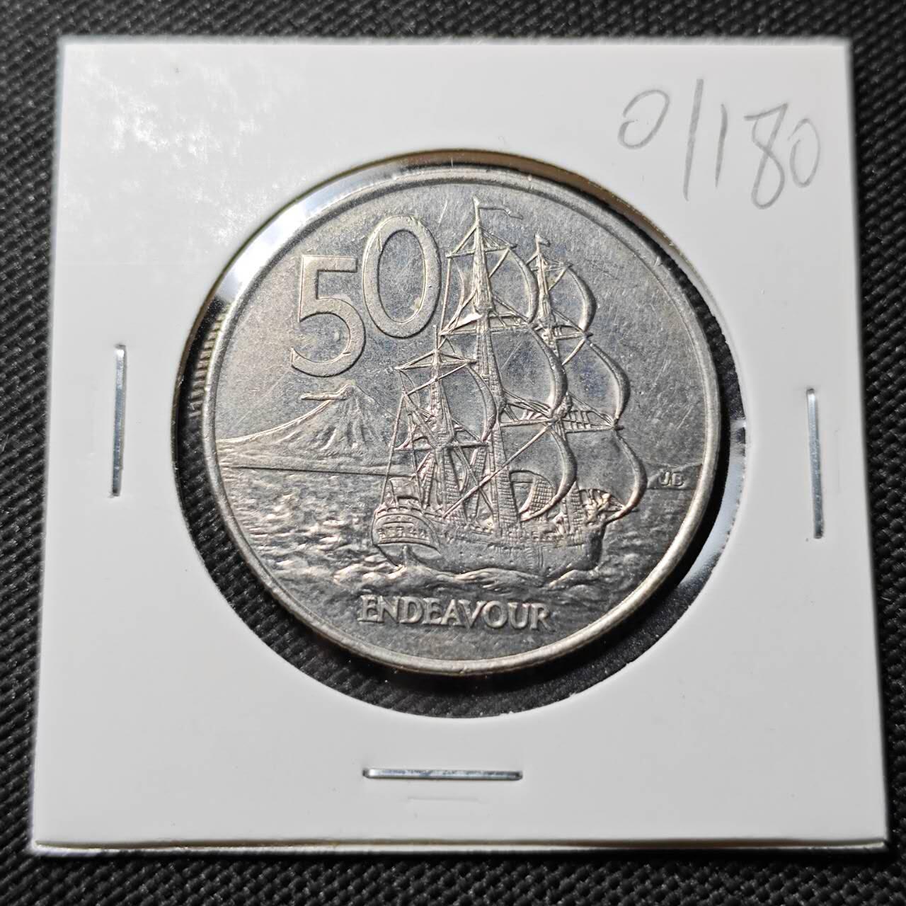 KK钱币收藏小铺   第401期 2月预留时间 周末发货  2002新西兰50分