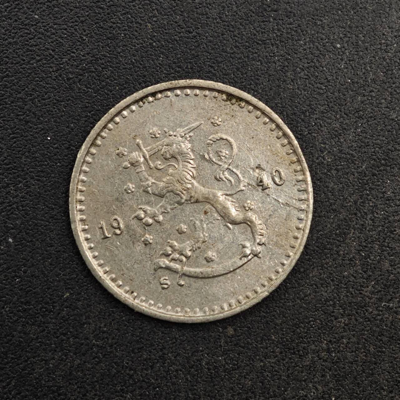 【淘币小摊】实时拍第八百七十七拍   散币场    每周一统一发货 芬兰1940年25芬妮镍币