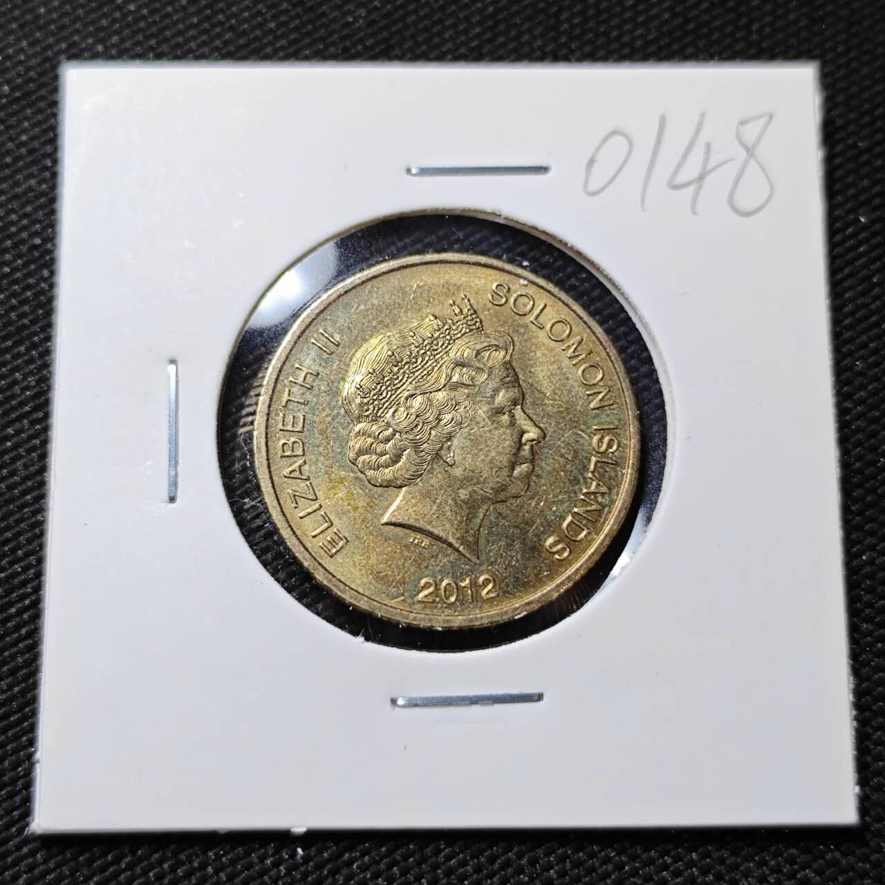 KK钱币收藏小铺   第401期 2月预留时间 周末发货  2012所罗门群岛2元