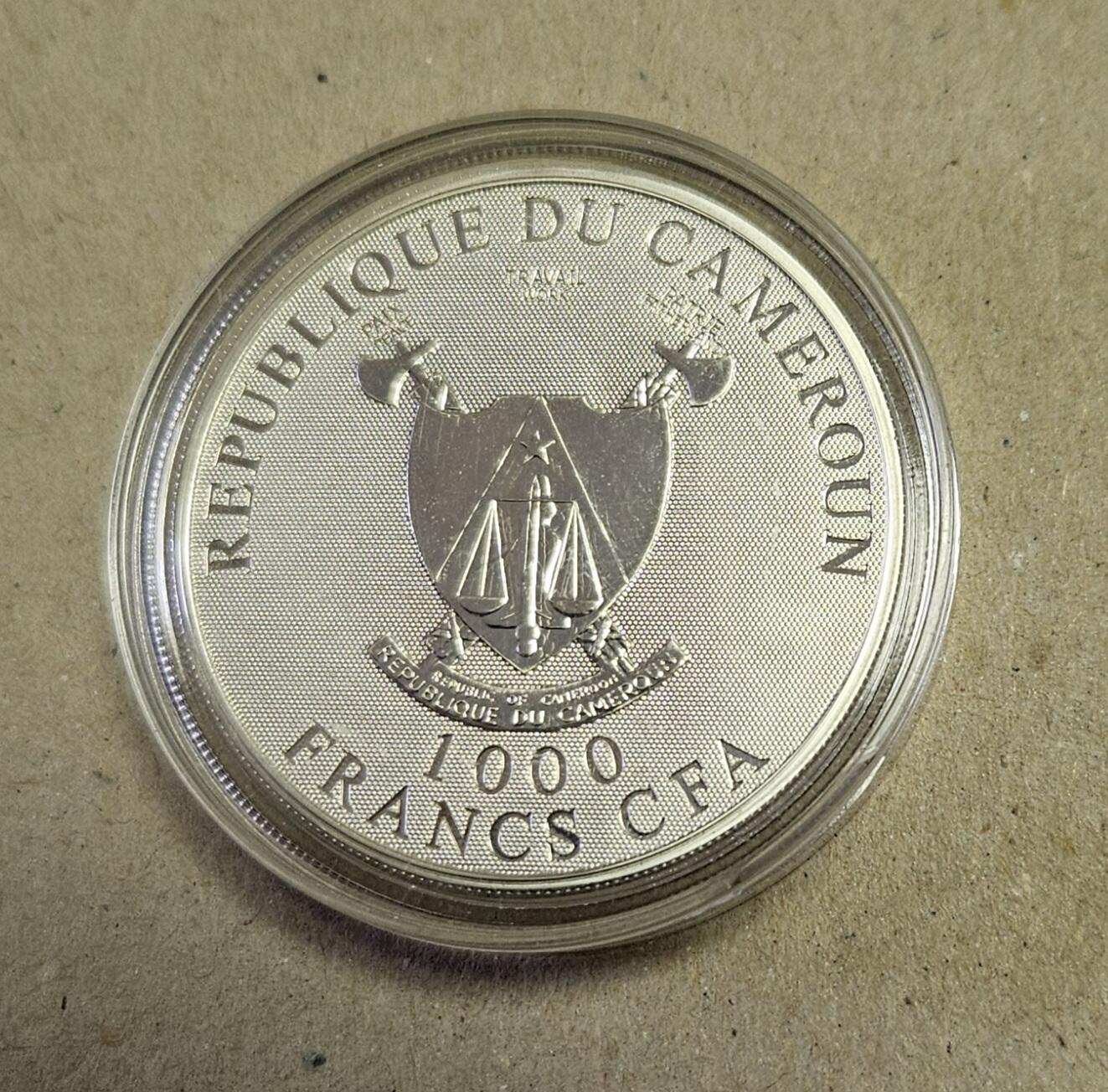 【币将精彩】世界钱币拍卖（2026-3-25） 喀麦隆2010年爱心天使幻彩银币25克发行2500枚