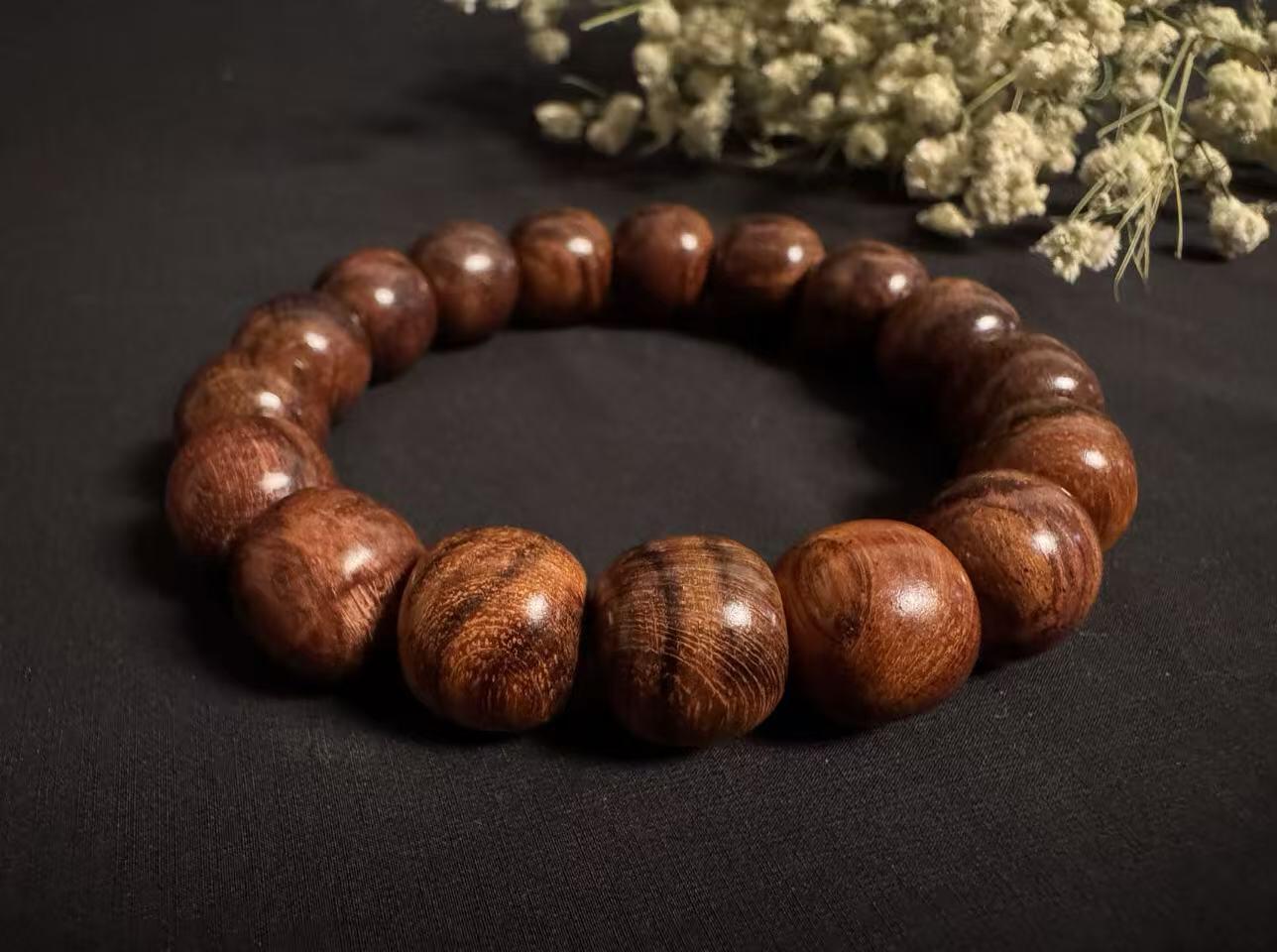 零元拍：海南黄花梨老型珠手串：11.5/10MM