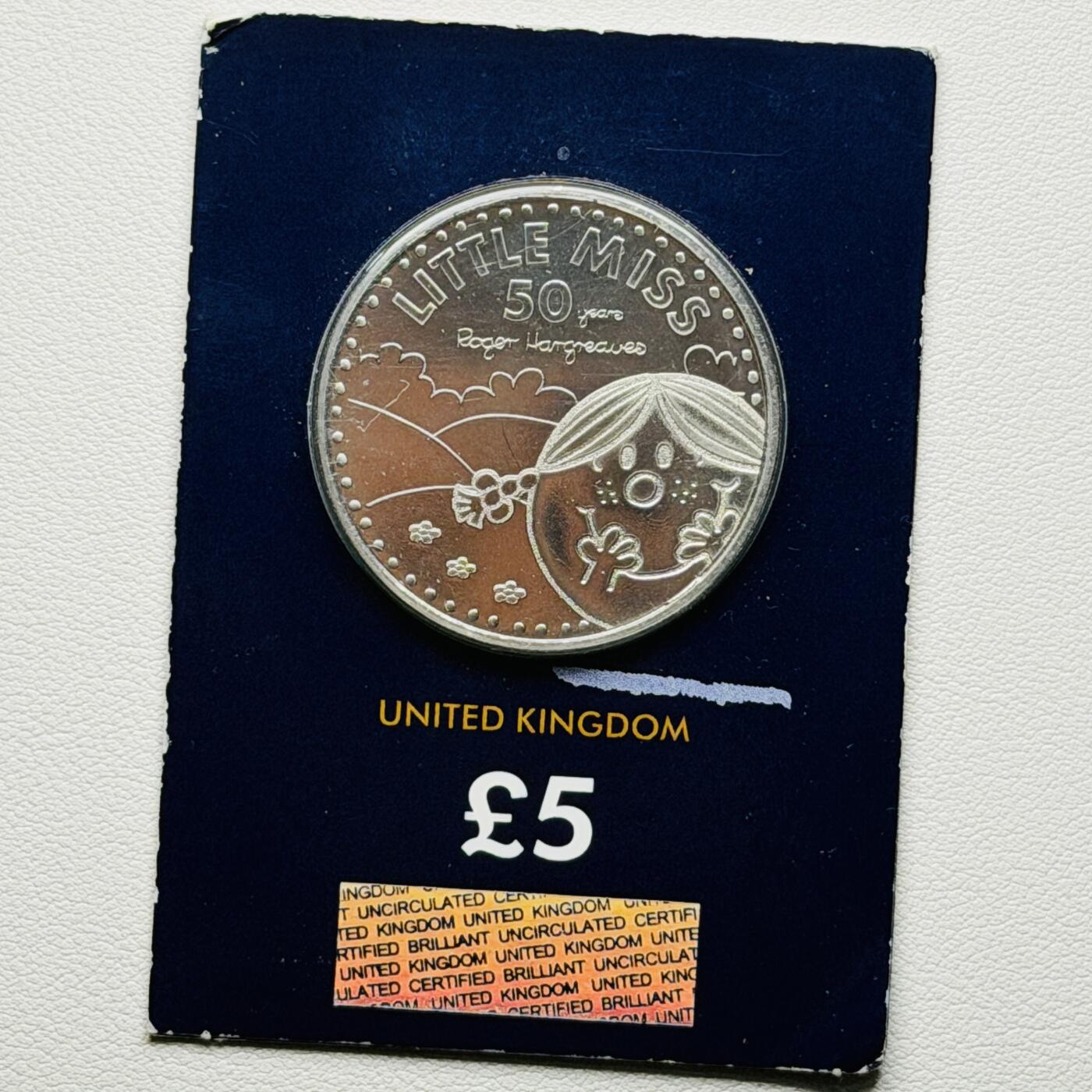 ＜星葵🌻钱币社＞硬币场·第71期·3月10日发货 英国2021年奇先生妙小姐上映50周年·阳光小美女5镑克朗型纪念币