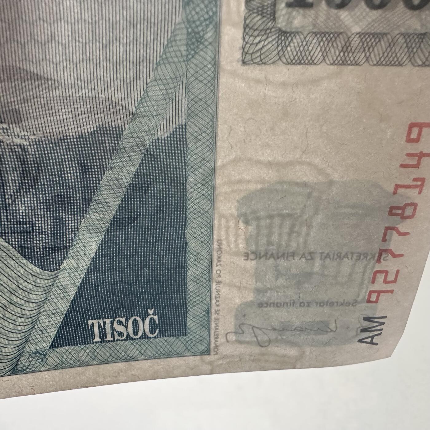 🌹外币初藏🌹🐯2026年第25场  每周二四六晚8️⃣点 接代拍 斯洛文尼亚1990年1000托拉尔样票