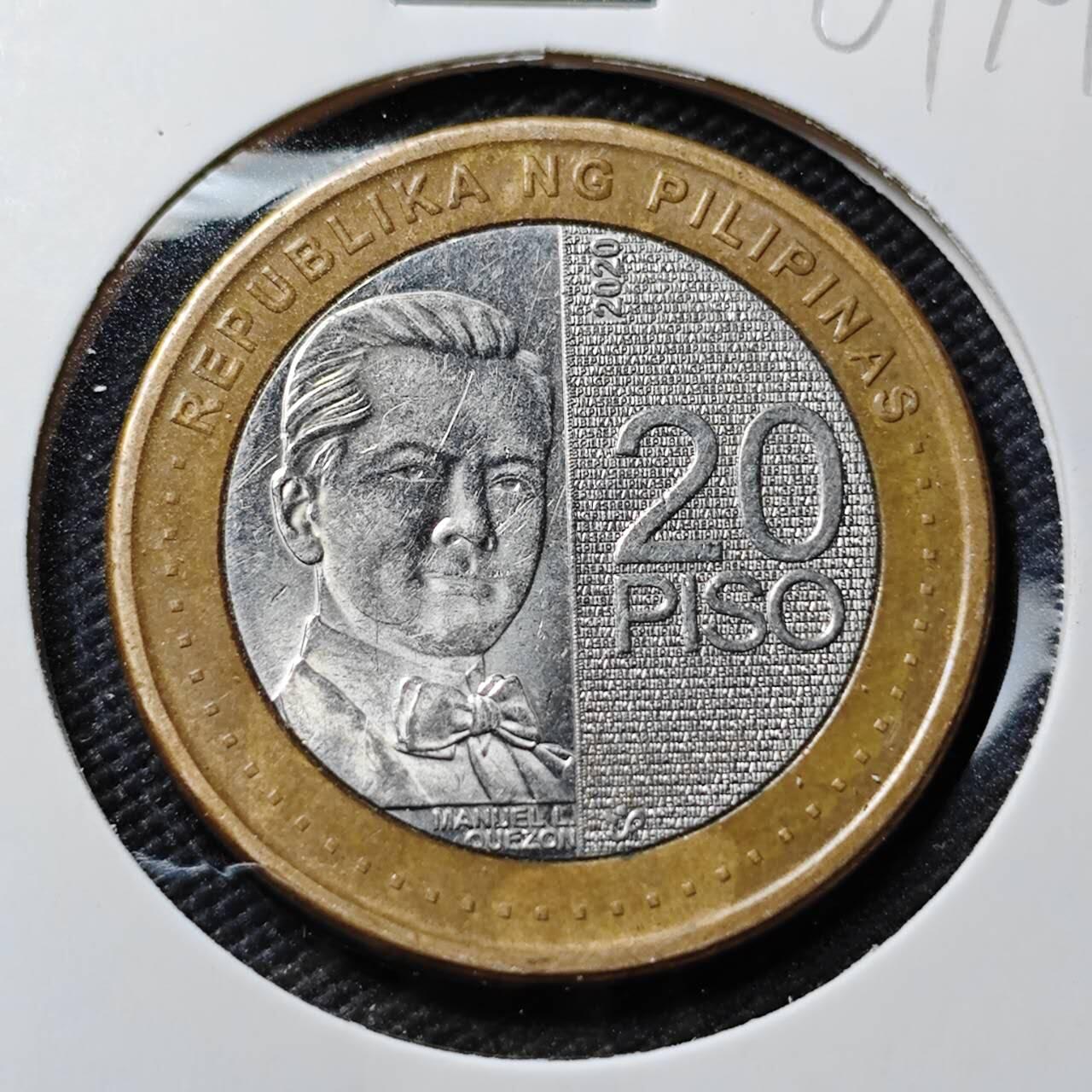 KK钱币收藏小铺   第401期 2月预留时间 周末发货  菲律宾20比索双色币