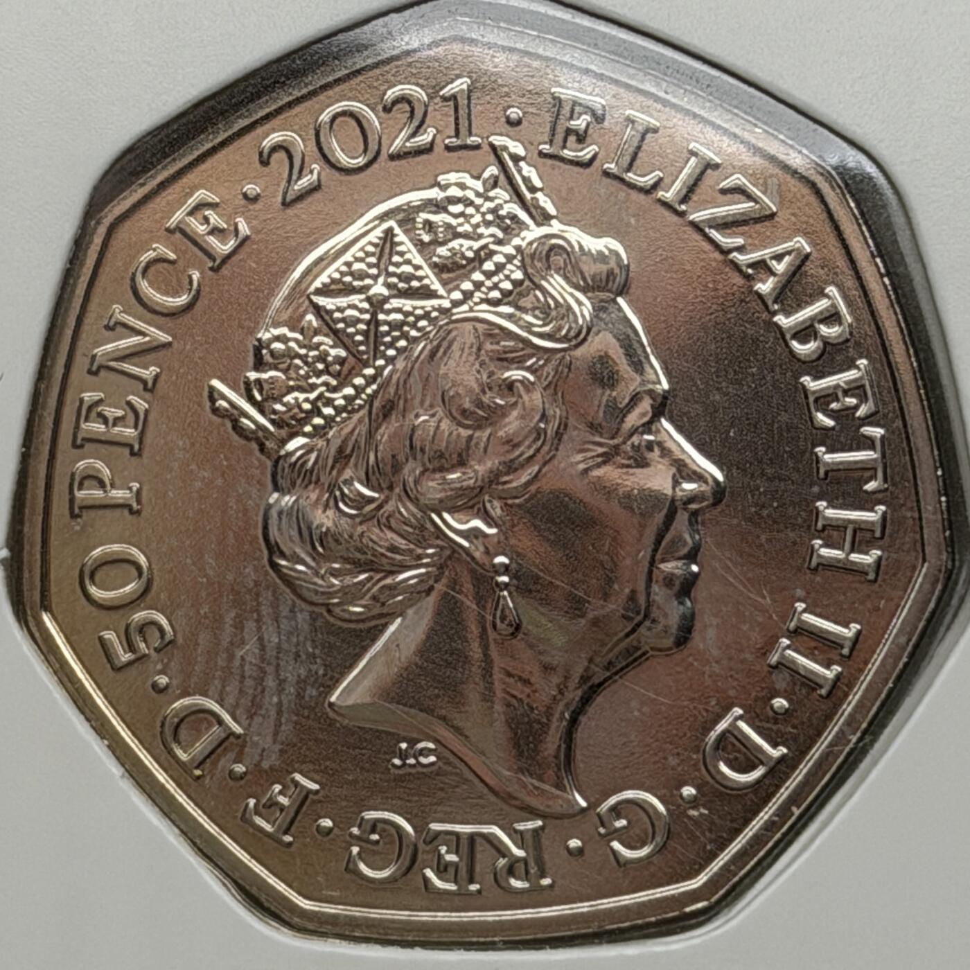 ＜星葵🌻钱币社＞硬币场·第71期·3月10日发货 英国2021年雪人卡装50便士纪念币