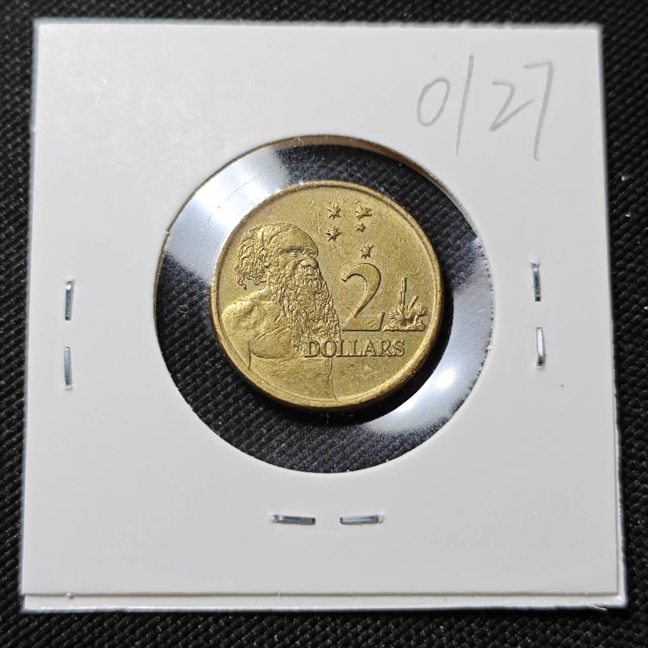 KK钱币收藏小铺   第401期 2月预留时间 周末发货 2004澳大利亚土著人2元