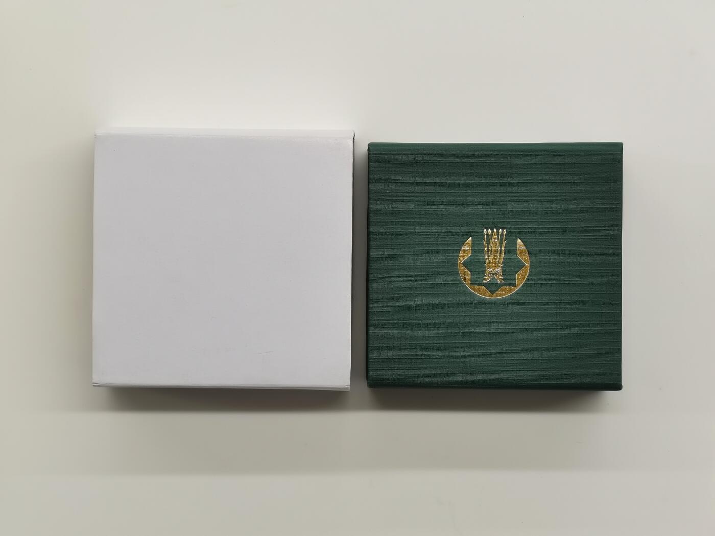 博洋堂世界钱币拍卖第163期（全场包邮） 哈萨克斯坦2021年200坚戈镀金类精制纪念币 游牧民族图腾-天鹅 发行量：1万 原盒