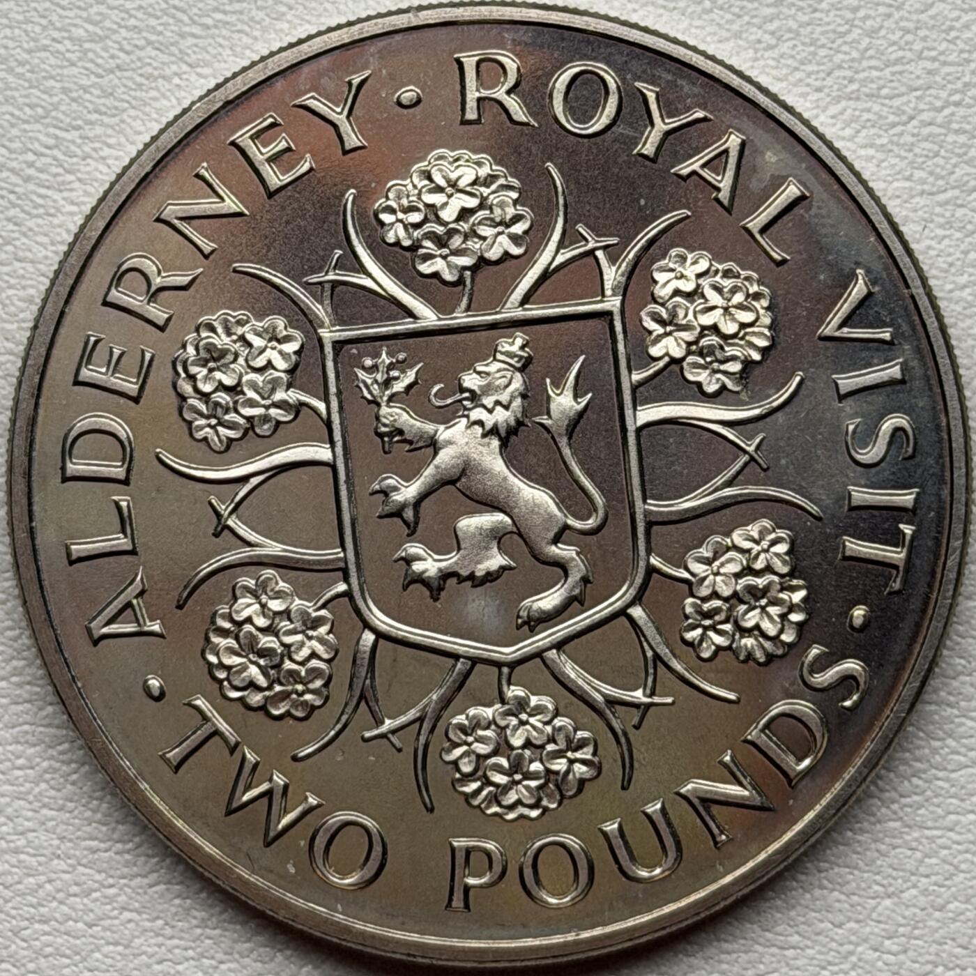 ＜星葵🌻钱币社＞硬币场·第71期·3月10日发货 奥尔德尼岛1989年皇家访问盒装2镑克朗型纪念币