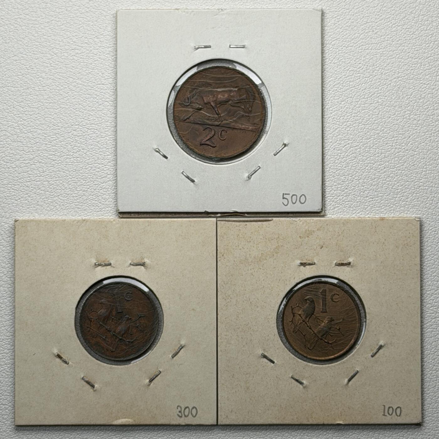 ＜星葵🌻钱币社＞硬币场·第71期·3月10日发货 南非1968年1分、2分铜币（1分有英语和荷兰语版别）