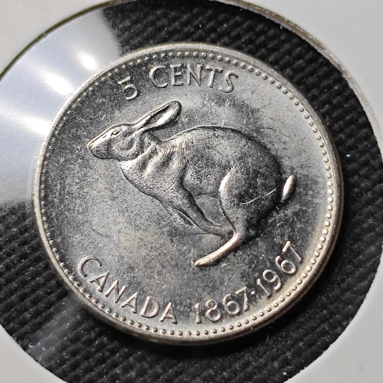 KK钱币收藏小铺   第401期 2月预留时间 周末发货  加拿大5分纪念币