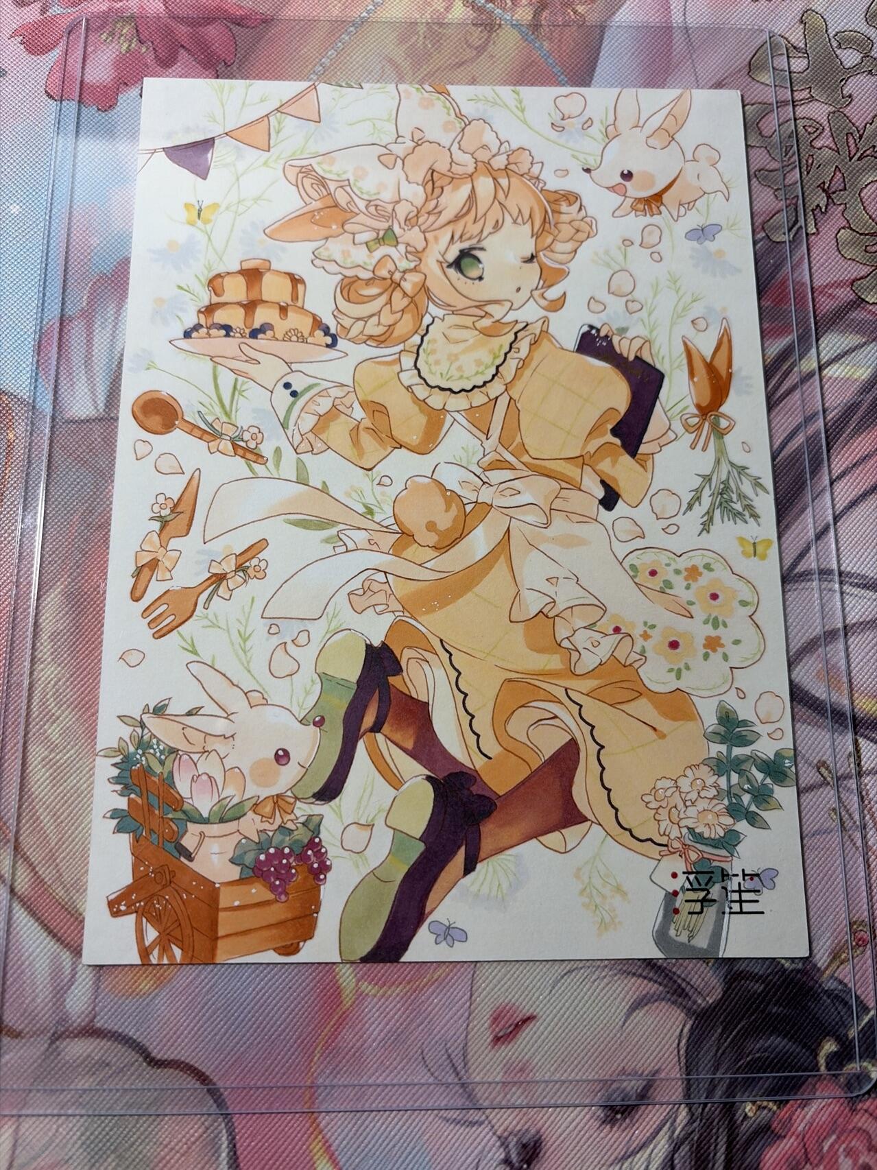 麦趣喜第三场 手绘专场 (3月13号周五晚上23点截拍，专注买家市场，福利拉满)  浮笙工作室 B6大小动漫手绘 带硬壳保护夹 125MM*176MM