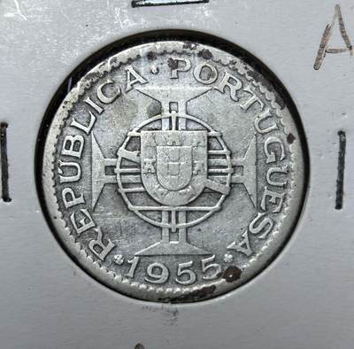 外国优质老铜币银币苏联纪念章，每周六晚九点倒数截拍，满百包邮可寄存，持续收拍 - 葡属安哥拉 1955 年 10 埃斯库多银币5克720银纯银价78元，由里斯本造币厂铸造。时值葡萄牙将安哥拉划为 “海外省” 时期，是其殖民货币统一改革的产物，见证了安哥拉独立前的殖民历史。
