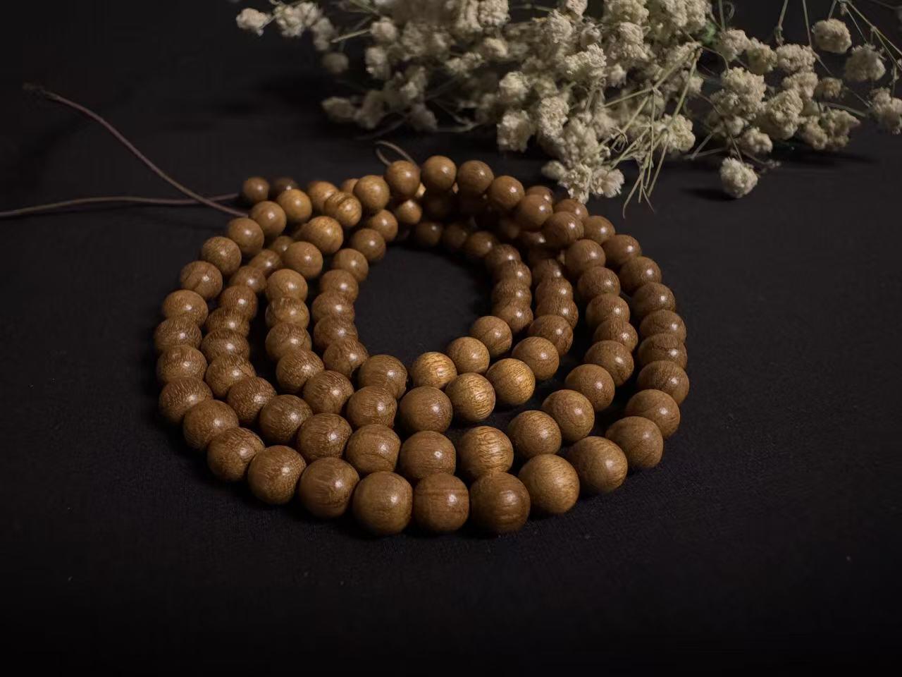 零元拍：金丝楠佛珠108长串，6MM，金丝果香满满