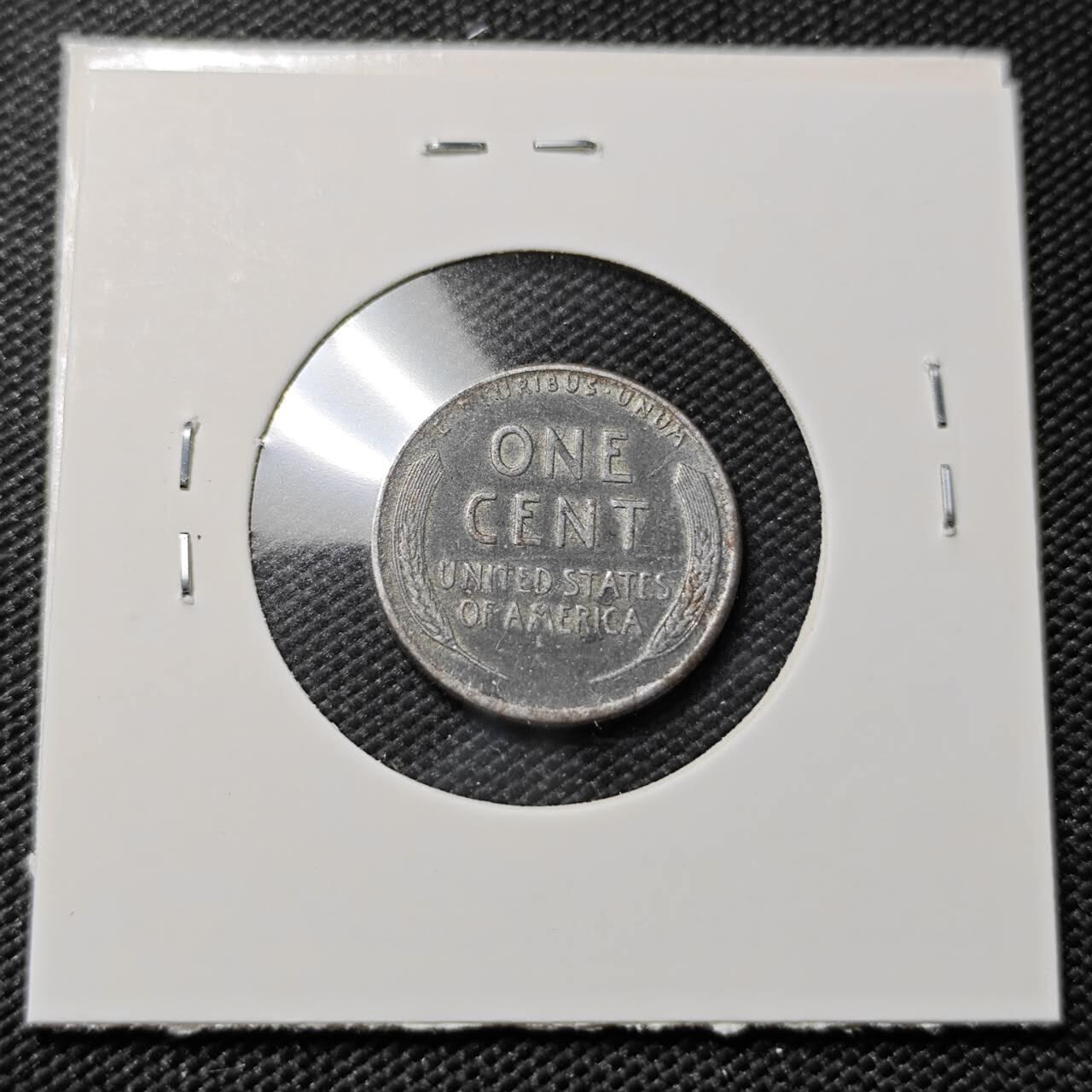 KK钱币收藏小铺   第402期 2月预留时间 周末发货  1943美国麦穗一分 铁币