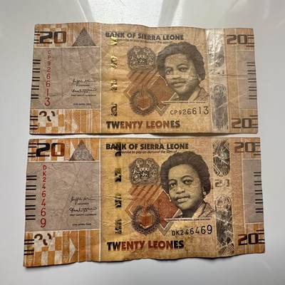 🌹外币初藏🌹🐯2026年第25场  每周二四六晚8️⃣点 接代拍 - 塞拉利昂2022年20利昂 2张--1