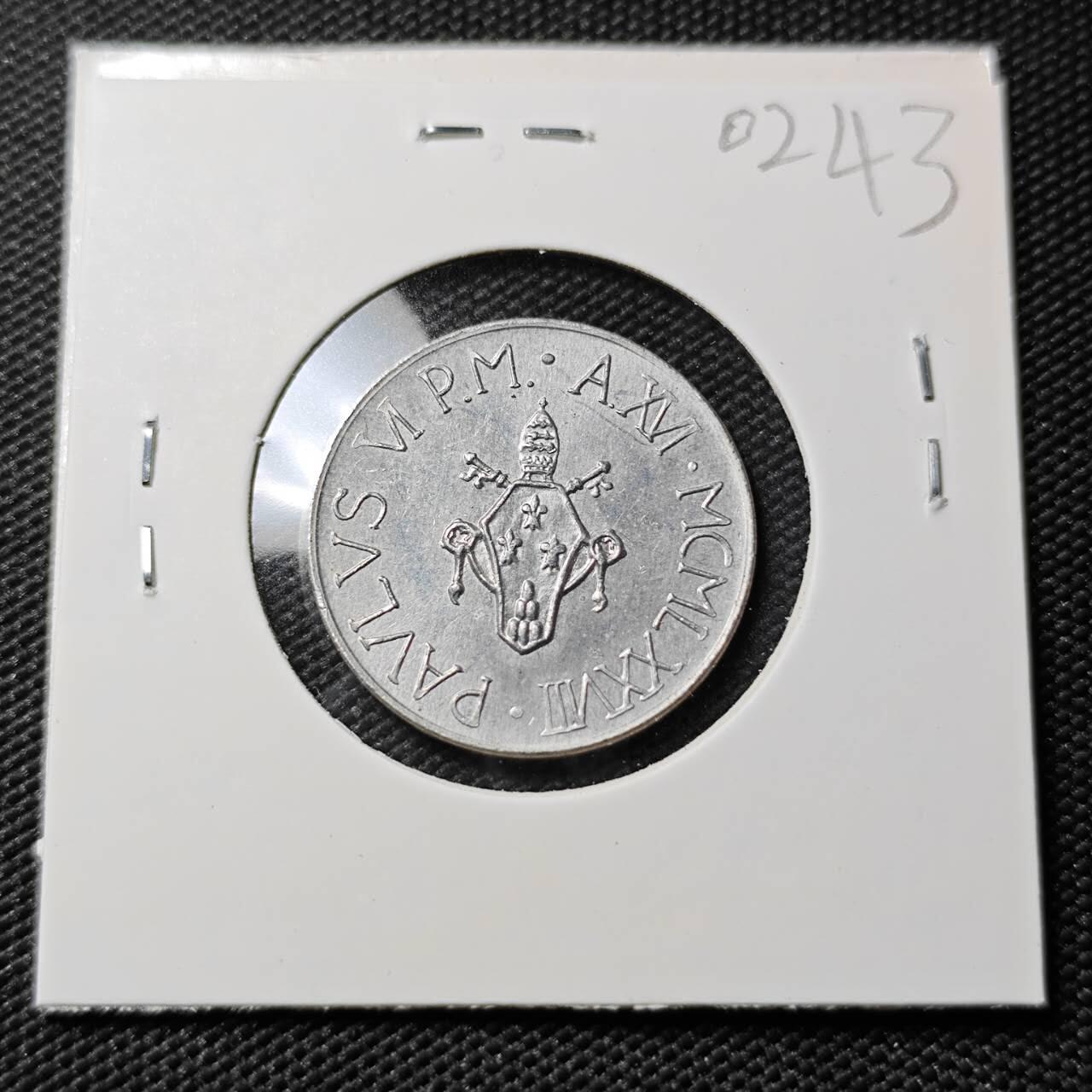 KK钱币收藏小铺   第402期 2月预留时间 周末发货  梵蒂冈10里拉