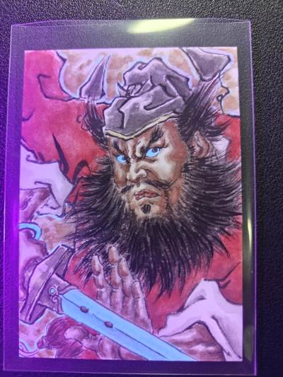 天玑星卡拍第177期《3.9周一截拍》持续收拍收评中 满赠卡需备注 【手绘卡】张先军 钟馗神威 手绘卡