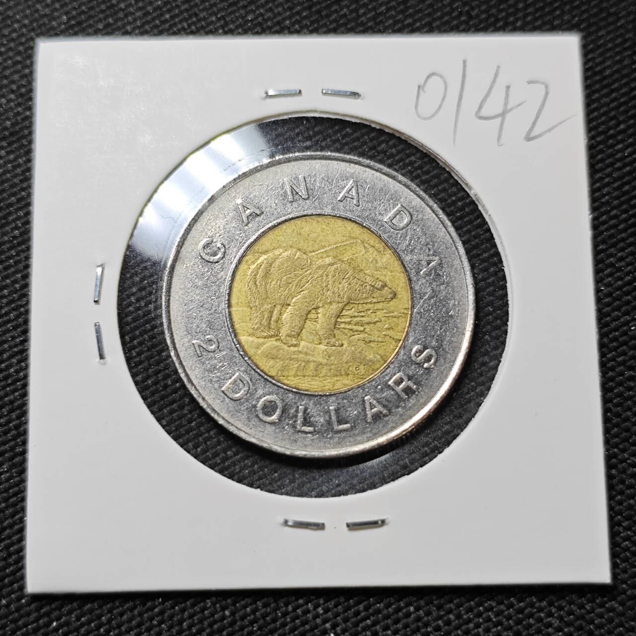 KK钱币收藏小铺   第401期 2月预留时间 周末发货  加拿大2元