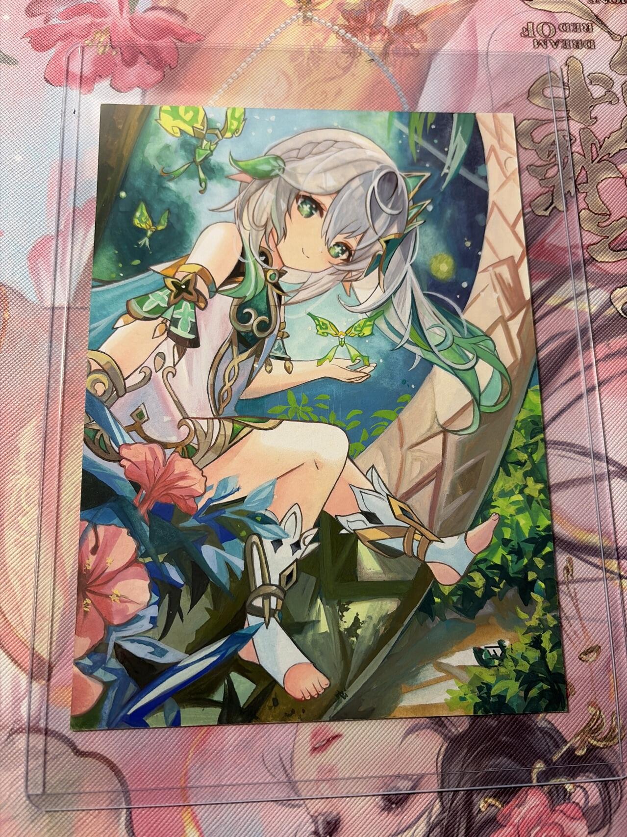 麦趣喜第三场 手绘专场 (3月13号周五晚上23点截拍，专注买家市场，福利拉满)  浮笙工作室 B6大小动漫手绘 带硬壳保护夹 125MM*176MM