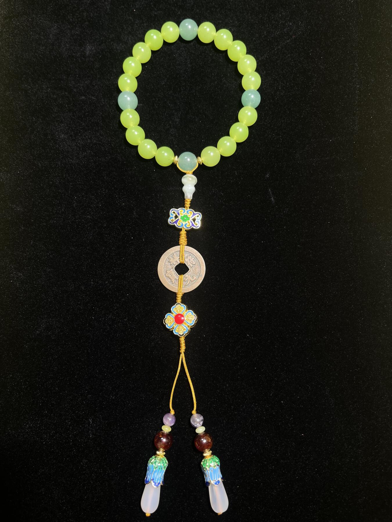 古钱币十八子手持念珠手串-祥符元宝