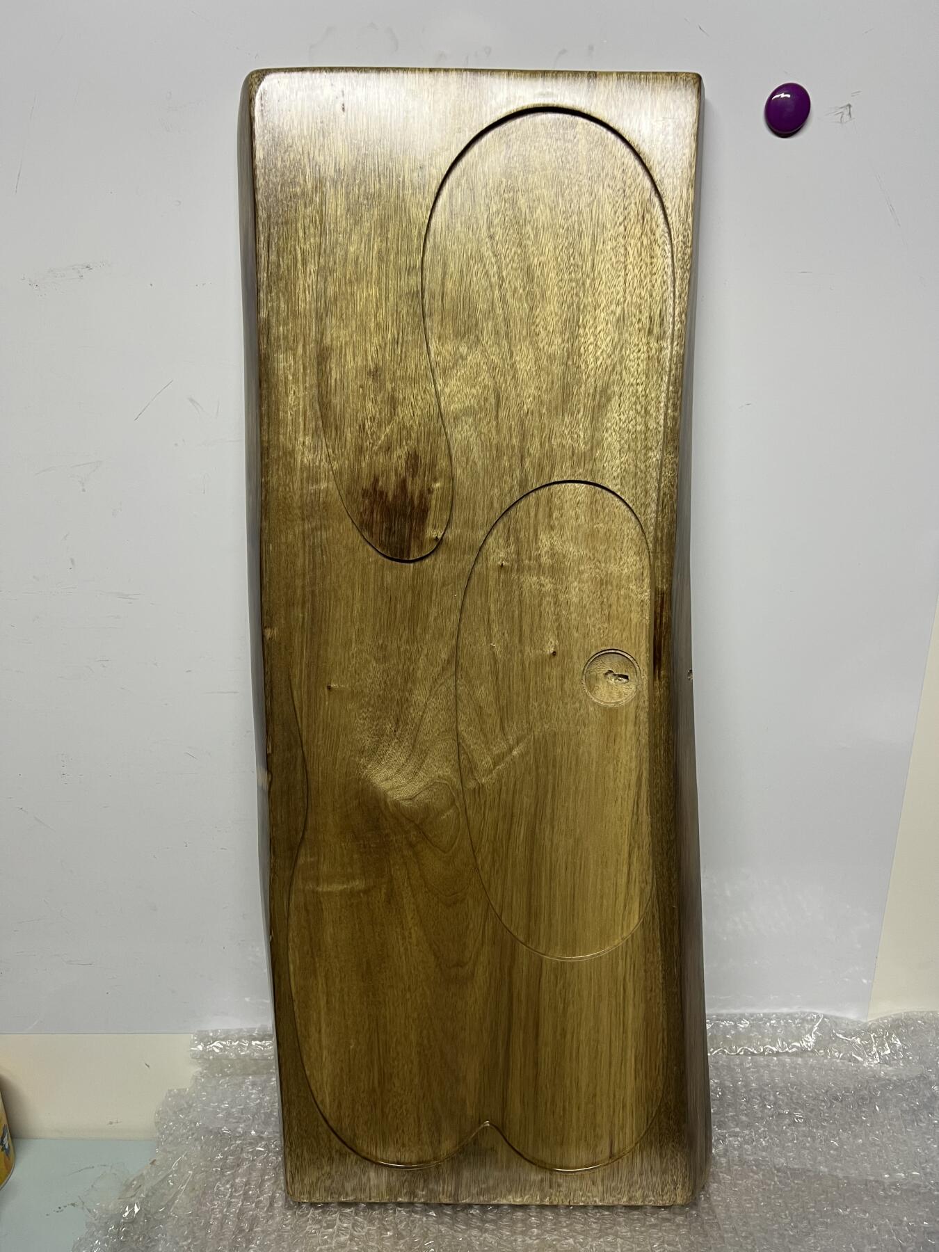 零元拍：金丝楠茶盘 双泡台  金光闪闪。尺寸约：79/30.5/3.5CM