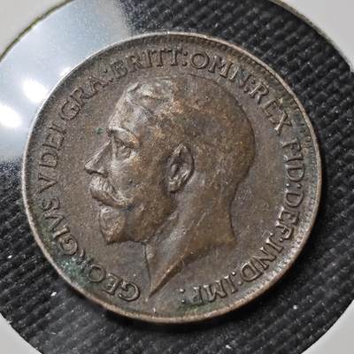 KK钱币收藏小铺   第401期 2月预留时间 周末发货 -  1913英国1法新铜币